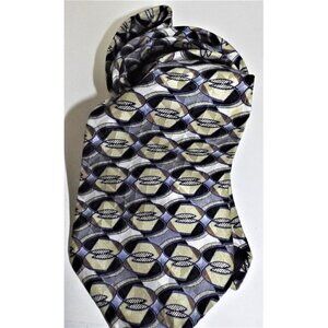 Louis Feraud Men's Silk Tie Multicolor 62 Inches Long Geometric Print